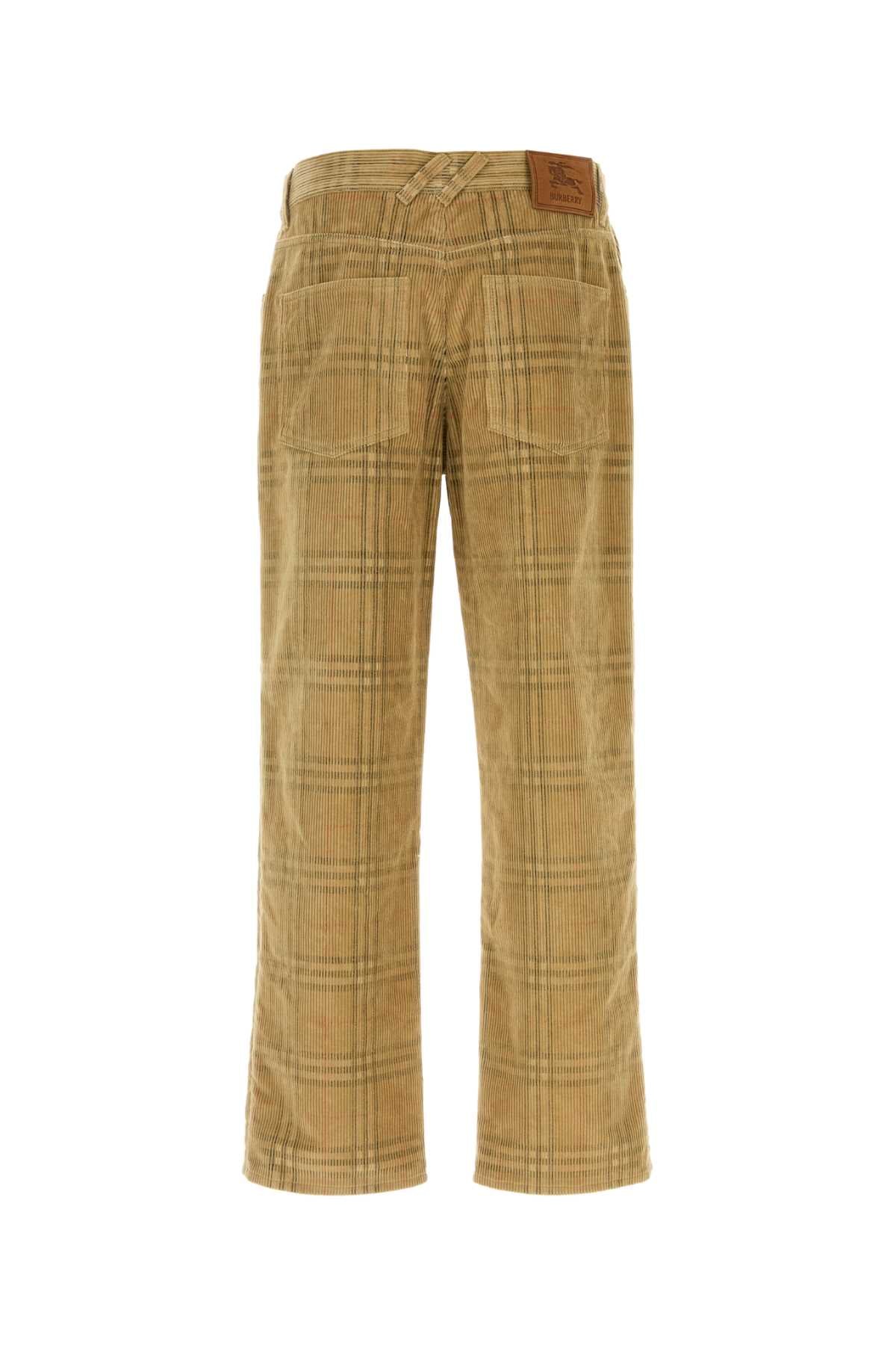 EMBROIDERED CORDUROY PANT Burberry CHECKED 52