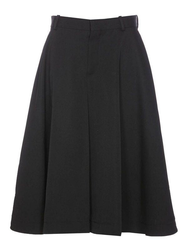 GRAIN DE POUDRE WOOL SKIRT Bottega Veneta BLACK 42