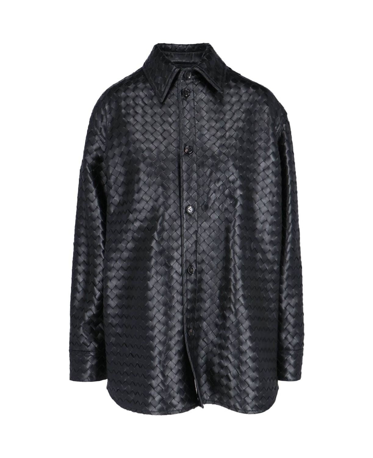 WOVEN OVERSHIRT Bottega Veneta BLACK 40