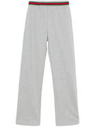 COTTON JERSEY JOGGING PANTS WITH WEB DETAIL Gucci GREY XS