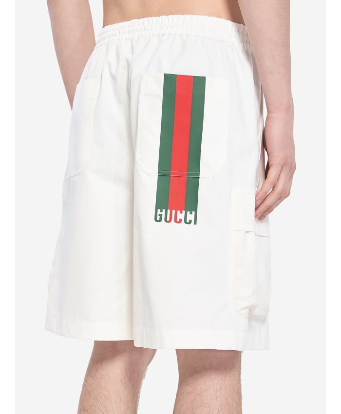 COTTON WEB SHORTS Gucci