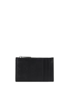 WOVEN CARD HOLDER WITH ZIPPER Bottega Veneta BLACK UNI