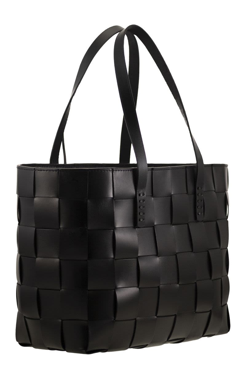 JAPAN TOTE - WOVEN LEATHER BAG Dragon