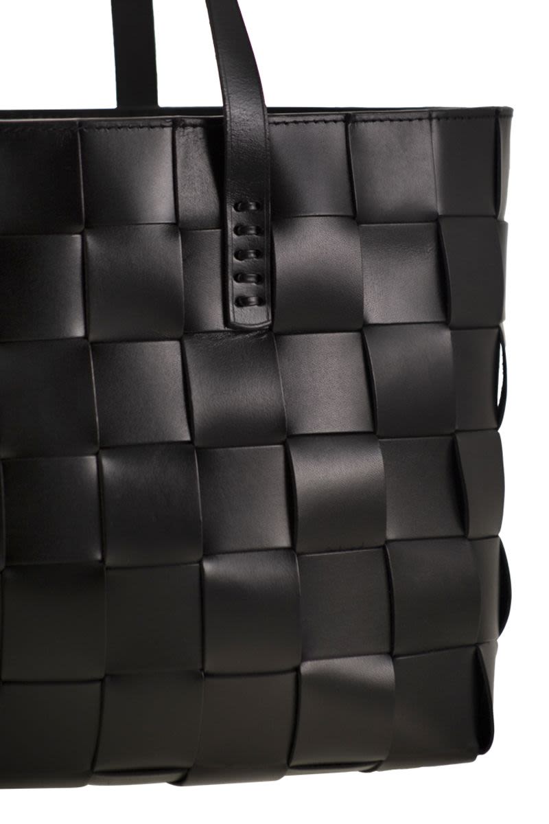 JAPAN TOTE - WOVEN LEATHER BAG Dragon