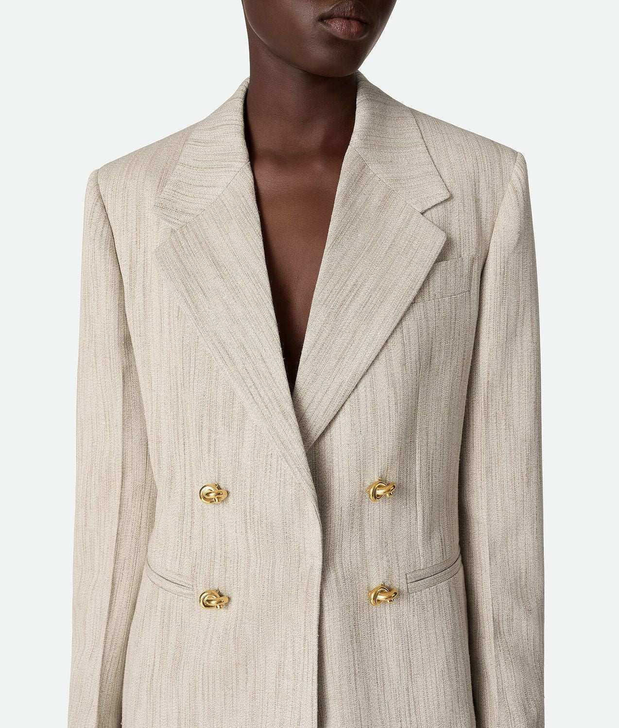 DOUBLE-BREASTED VISCOSE AND SILK JACKET Bottega Veneta