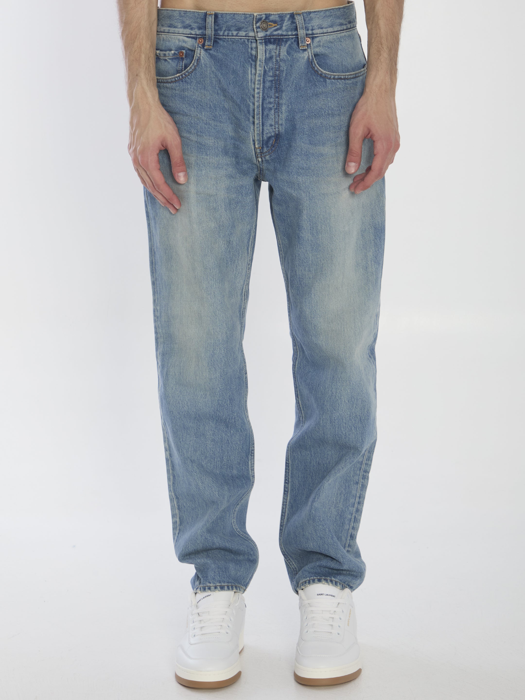 MICK 5-POCKET STRAIGHT-LEG JEANS Saint Laurent Denim 30