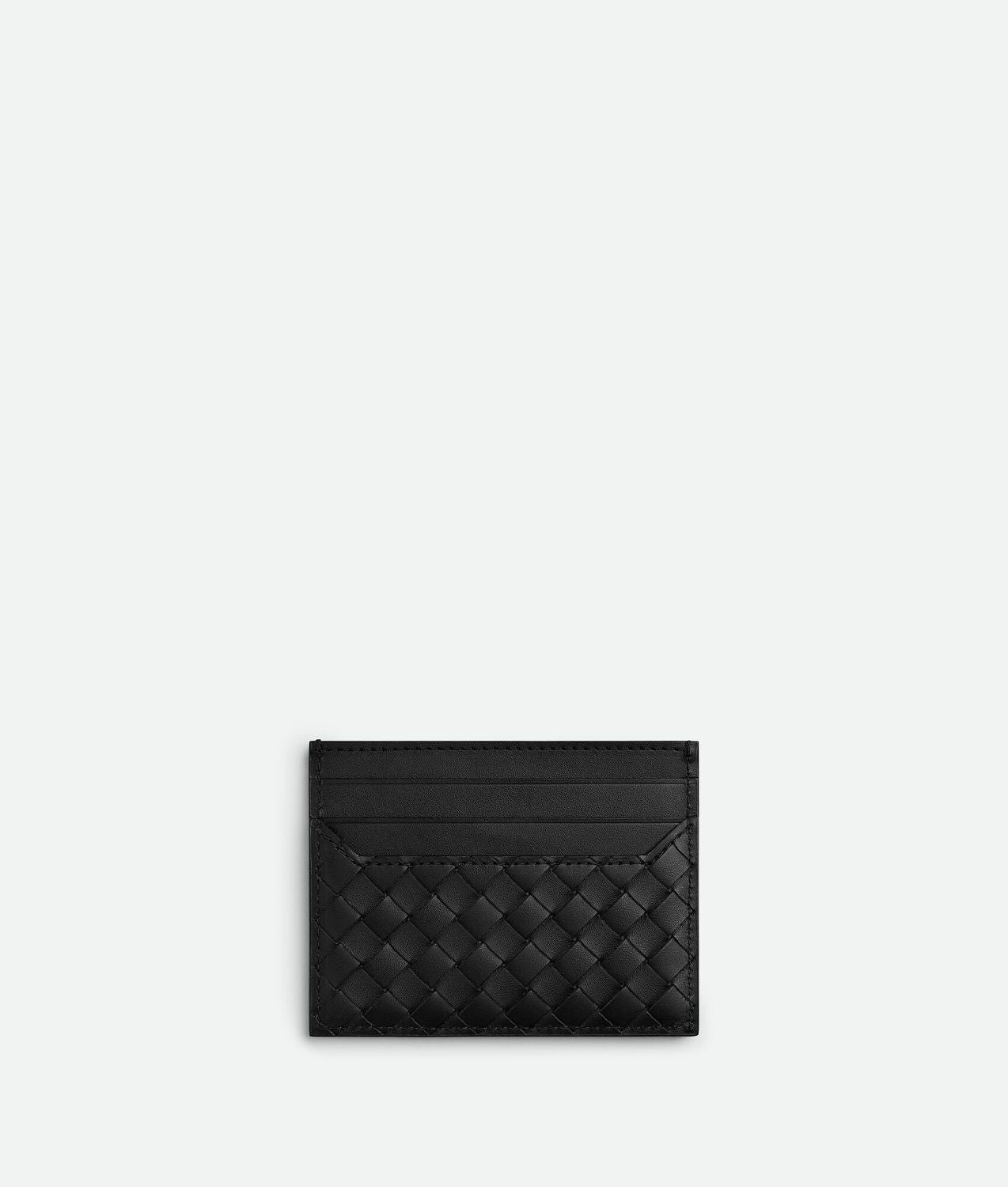 SMALL WOVEN CARD HOLDER Bottega Veneta BLACK UNI