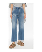 DENIM PANTS WITH LOGO LABEL Gucci