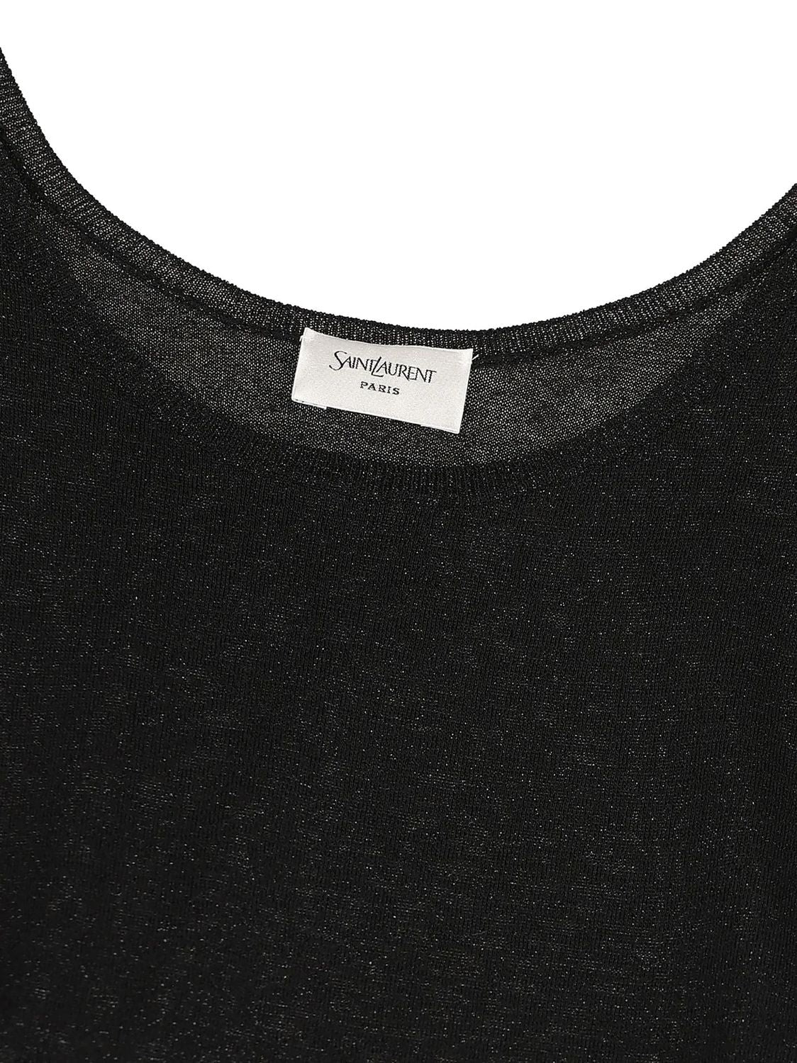 BLACK VISCOSE T-SHIRT Saint Laurent