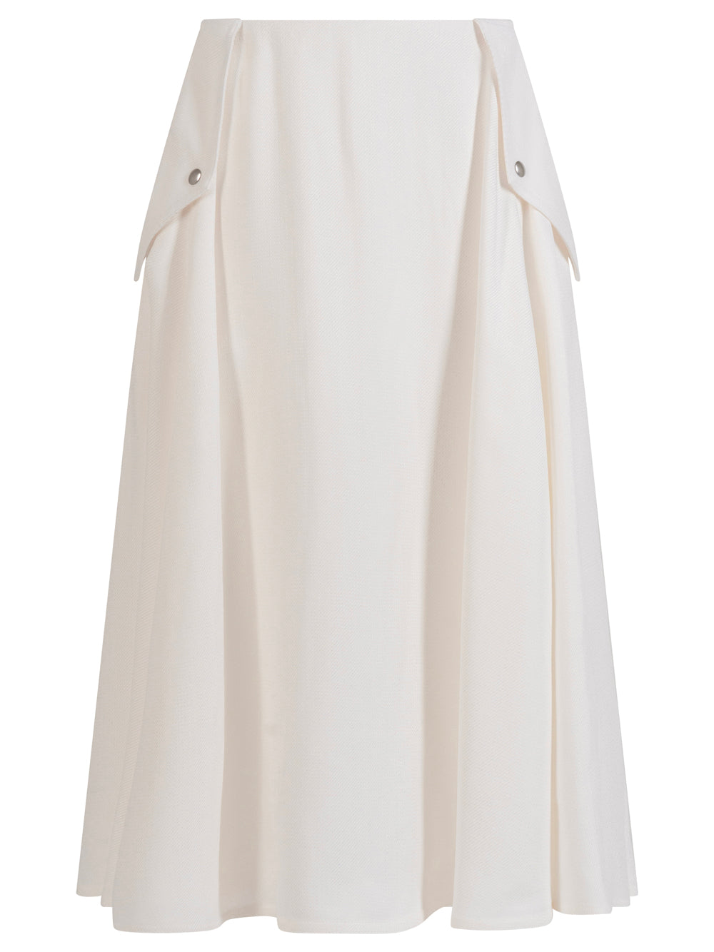 WHITE VISCOSE BLEND SKIRT Bottega Veneta WHITE 40