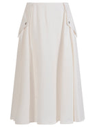 WHITE VISCOSE BLEND SKIRT Bottega Veneta WHITE 40