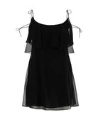 BLACK SILK CLOTHING DRESSES Saint Laurent BLACK 36
