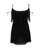 BLACK SILK CLOTHING DRESSES Saint Laurent