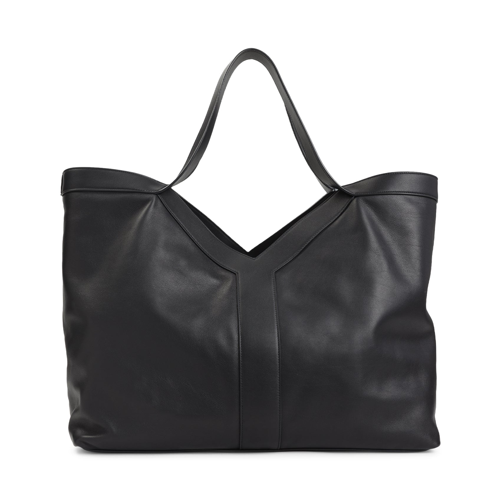 LARGE Y TOTE IN LEATHER Saint Laurent BLACK QT