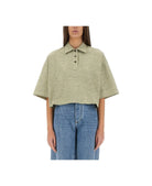 COTTON PIQUE POLO SHIRT Bottega Veneta BEIGE S