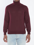 WOOL TURTLENECK SWEATER Saint Laurent BORDEAUX M