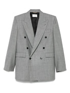 WOOL CHINÉ JACKET Saint Laurent GREY 38