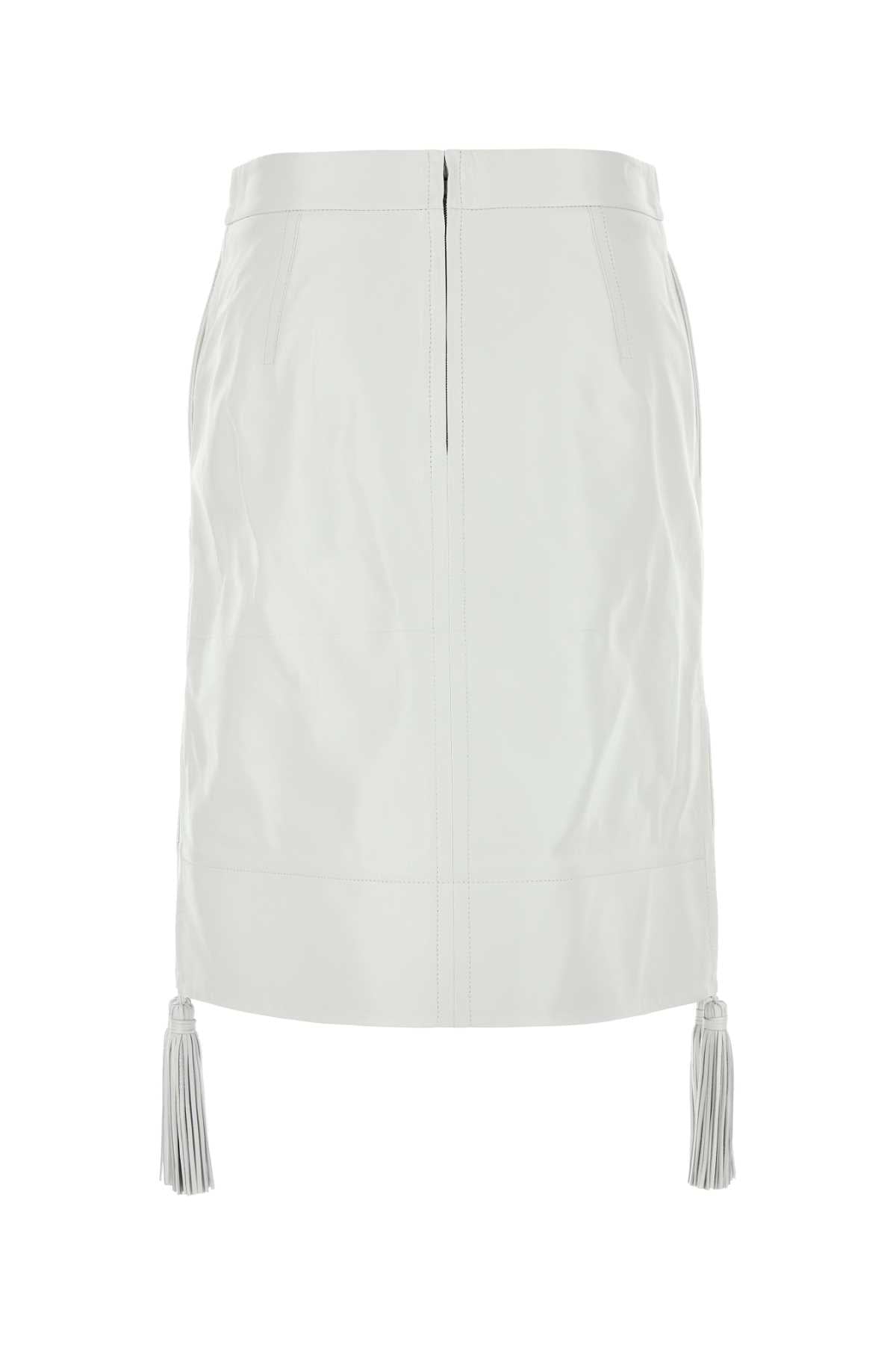 WHITE LEATHER SKIRT Bottega Veneta