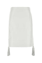 WHITE LEATHER SKIRT Bottega Veneta WHITE 40