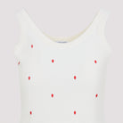 IVORY COTTON BLEND TANK TOP Bottega Veneta