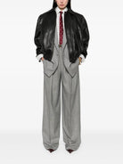 WIDELEG PANTS IN WOOL CHINÉ Saint Laurent