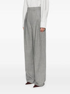 WIDELEG PANTS IN WOOL CHINÉ Saint Laurent