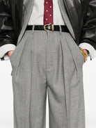 WIDELEG PANTS IN WOOL CHINÉ Saint Laurent