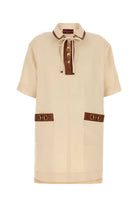SAND LINEN MINI DRESS Gucci BEIGE O TAN 44