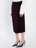 WRAP SKIRT IN VELVET Saint Laurent