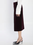 WRAP SKIRT IN VELVET Saint Laurent