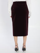 WRAP SKIRT IN VELVET Saint Laurent