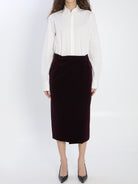 WRAP SKIRT IN VELVET Saint Laurent