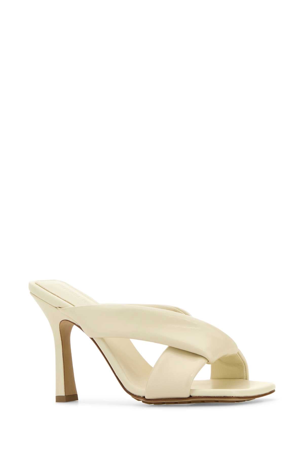 IVORY LEATHER RIVA MULES Bottega Veneta