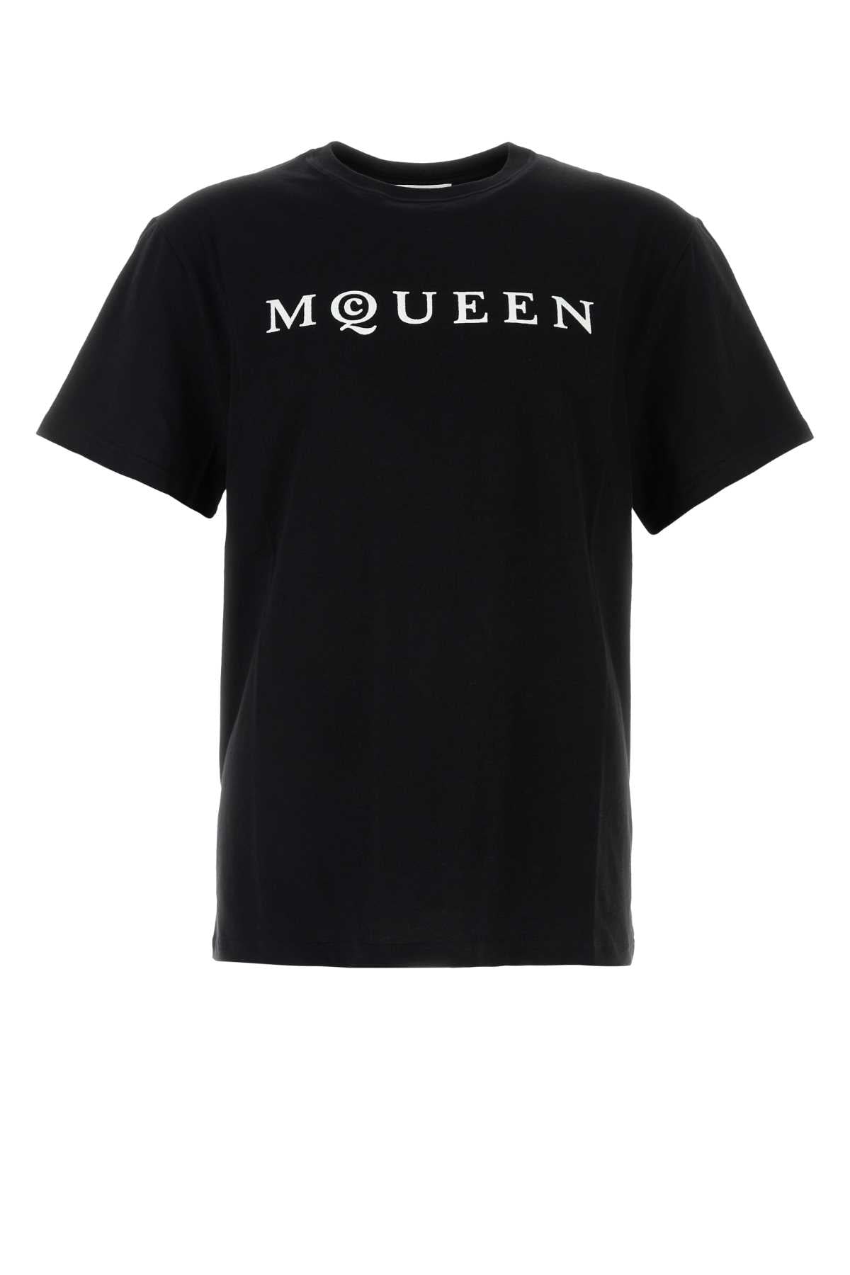 T-SHIRT LOGO FLOCK Alexander McQueen BLACKWHITE M