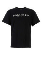 T-SHIRT LOGO FLOCK Alexander McQueen BLACKWHITE M