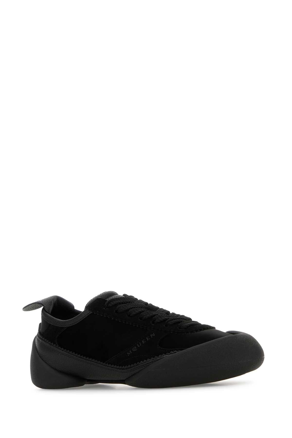 BLACK CANVAS AND SUEDE SNEAKERS Alexander McQueen