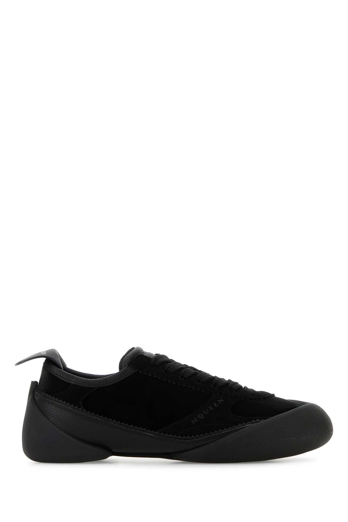 BLACK CANVAS AND SUEDE SNEAKERS Alexander McQueen BLACK 40