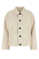 IVORY LEATHER JACKET Bottega Veneta WHITE 42