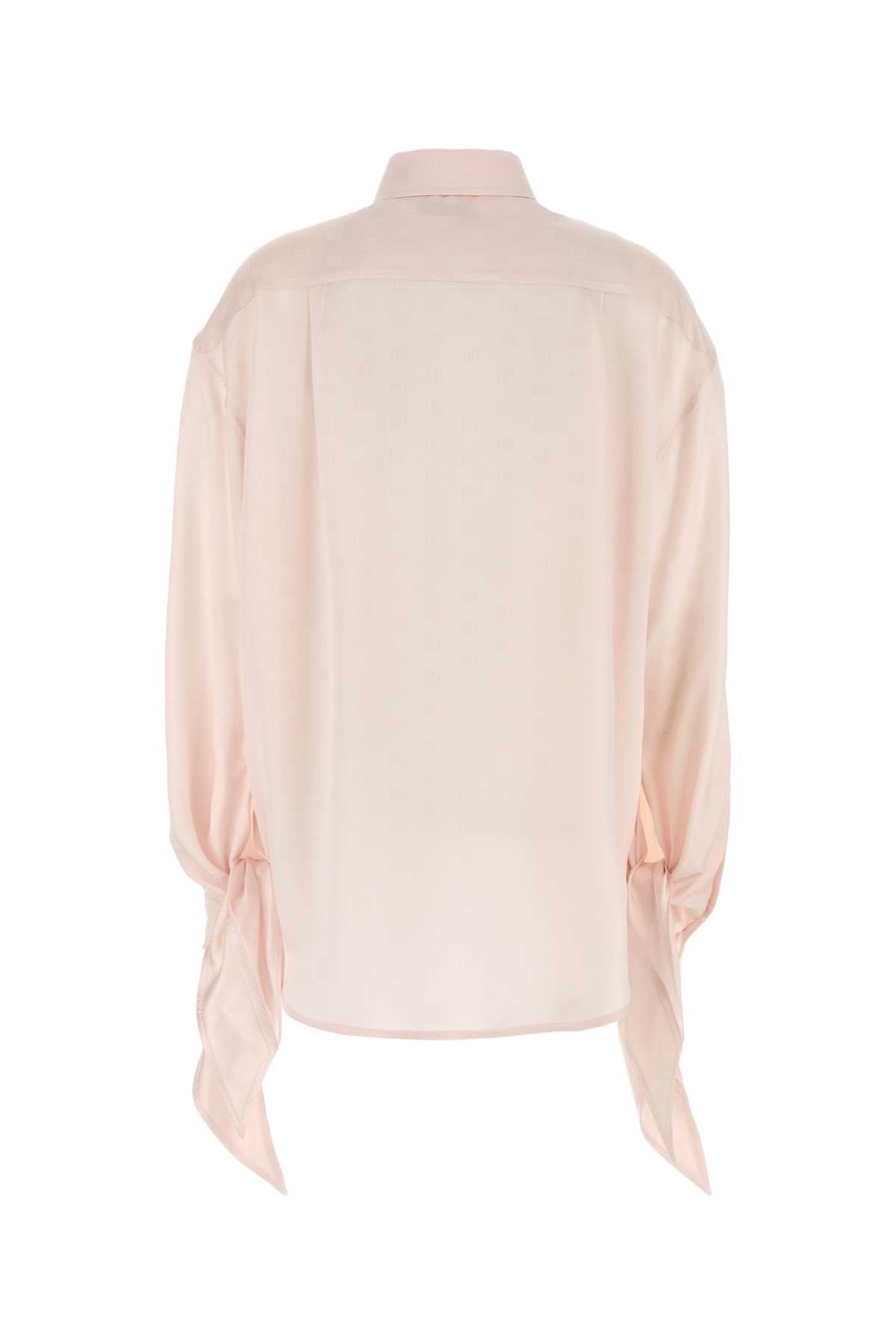 SILK SHIRT WITH KNOTTED CUFFS Balenciaga