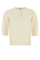 IVORY WOOL SWEATER Bottega Veneta WHITE XS