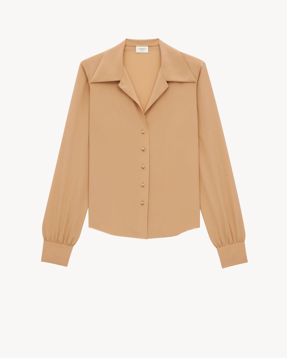 SILK CREPE DE CHINE BLOUSE Saint Laurent NUDE 38