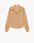 SILK CREPE DE CHINE BLOUSE Saint Laurent NUDE 38