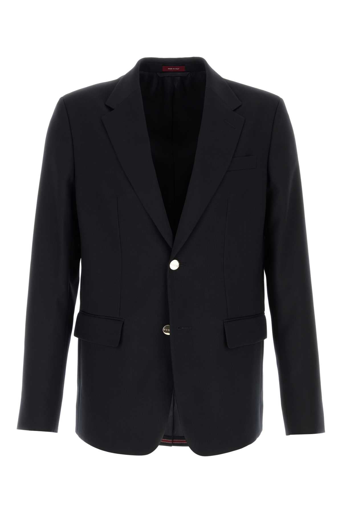 MIDNIGHT BLUE WOOL BLAZER Gucci BLUE 48