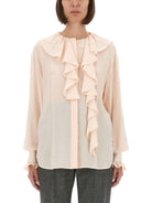 SHIRT WITH RUFFLES Alexander McQueen PINK 40