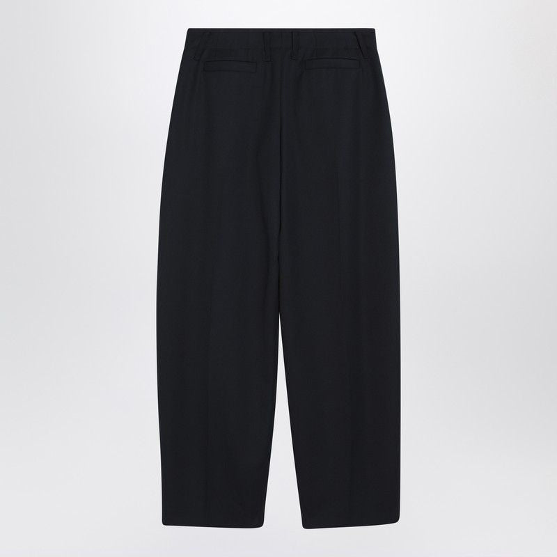 NAVY BLUE WOOL WIDE-LEG PANT Alexander McQueen