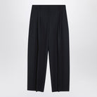 NAVY BLUE WOOL WIDE-LEG PANT Alexander McQueen BLUE 40