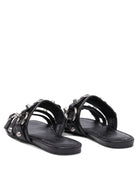 LEATHER BLACK SANDALS Balenciaga
