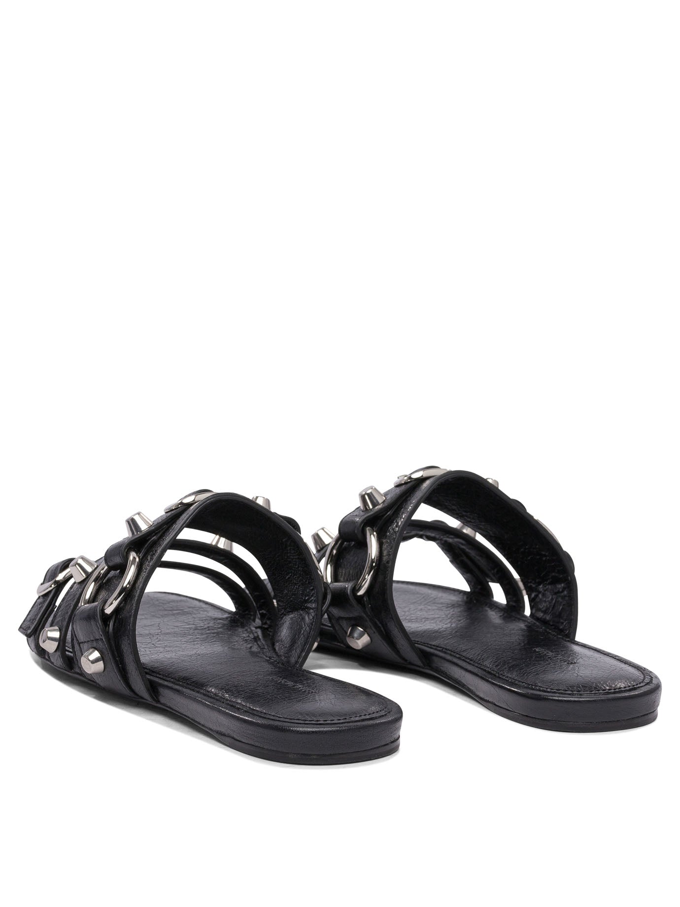 LEATHER BLACK SANDALS Balenciaga