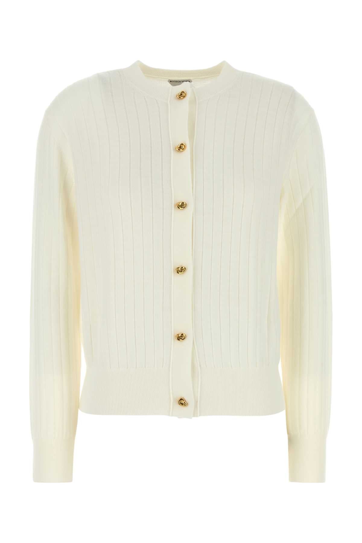 WOOL CARDIGAN Bottega Veneta White XS