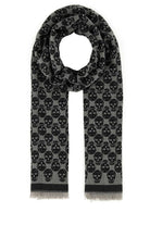 EMBROIDERED WOOL BLEND FOULARD Alexander McQueen PRINTED TU